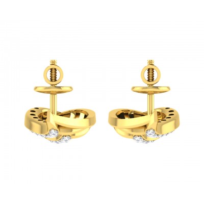 Leza Diamond Earrings in Gold